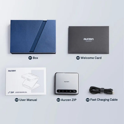 Aurzen ZIP Tri-Fold Portable Mini Projector