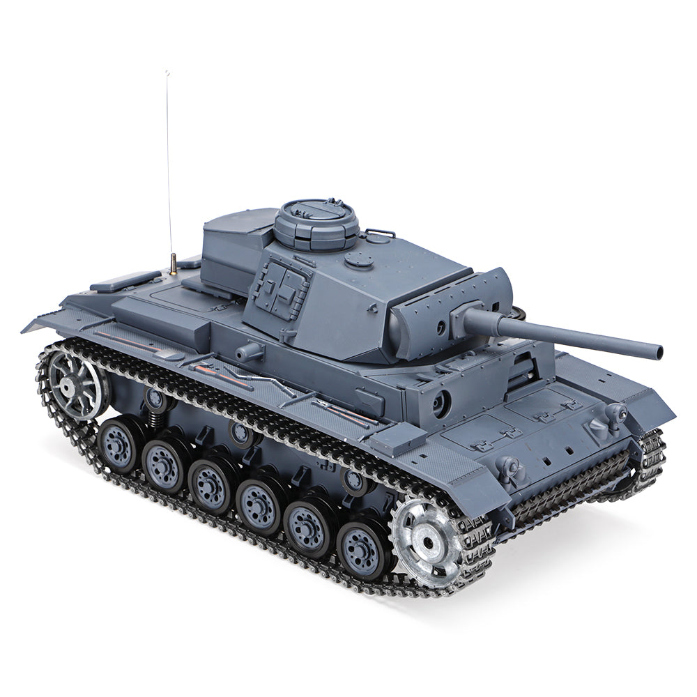 RC Tank Heng Long 3848-1 Germany Panzer III 1/16 Upgrade Metal RC Tank toys