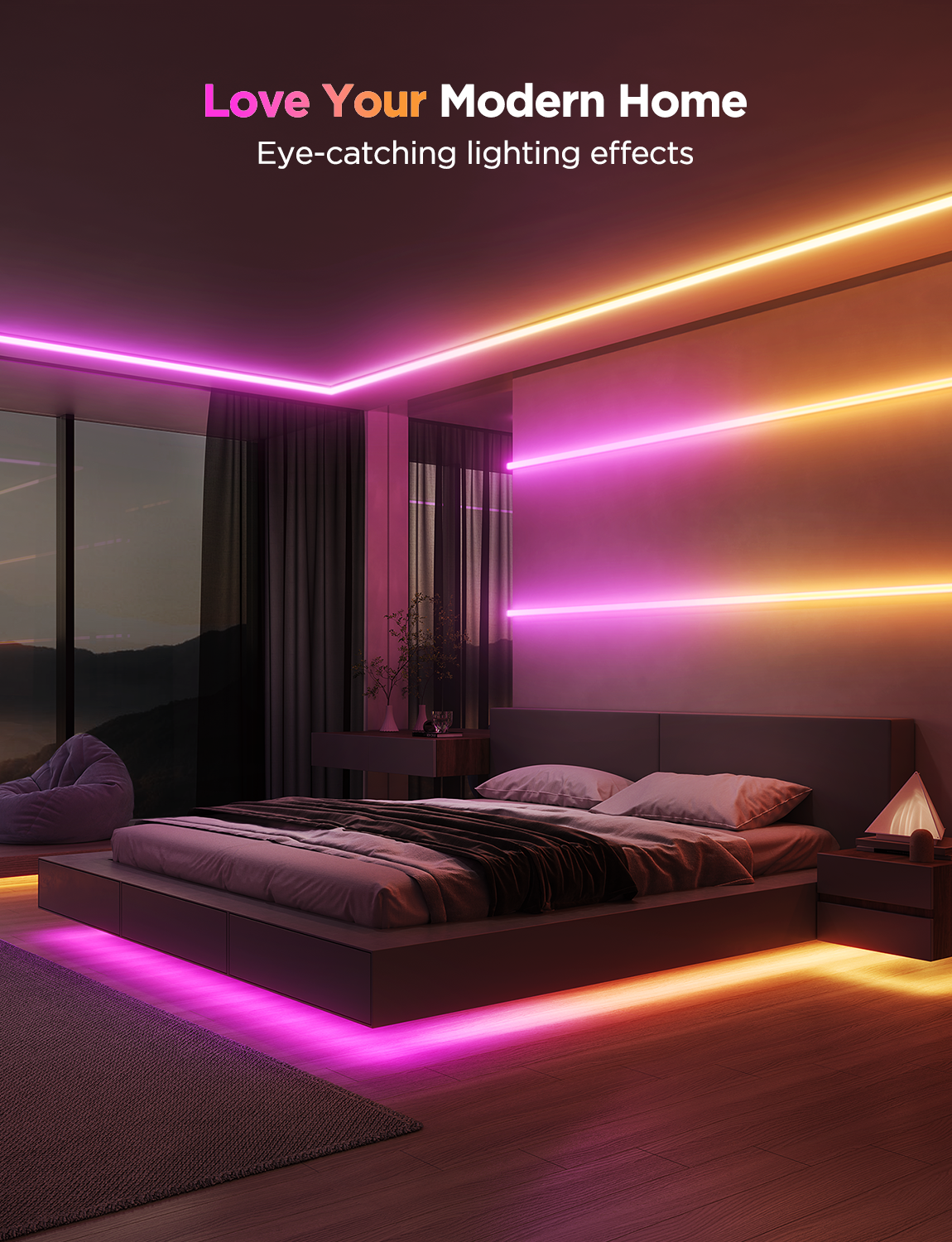 Refurbished Govee RGBIC LED Strip Lights with Covers