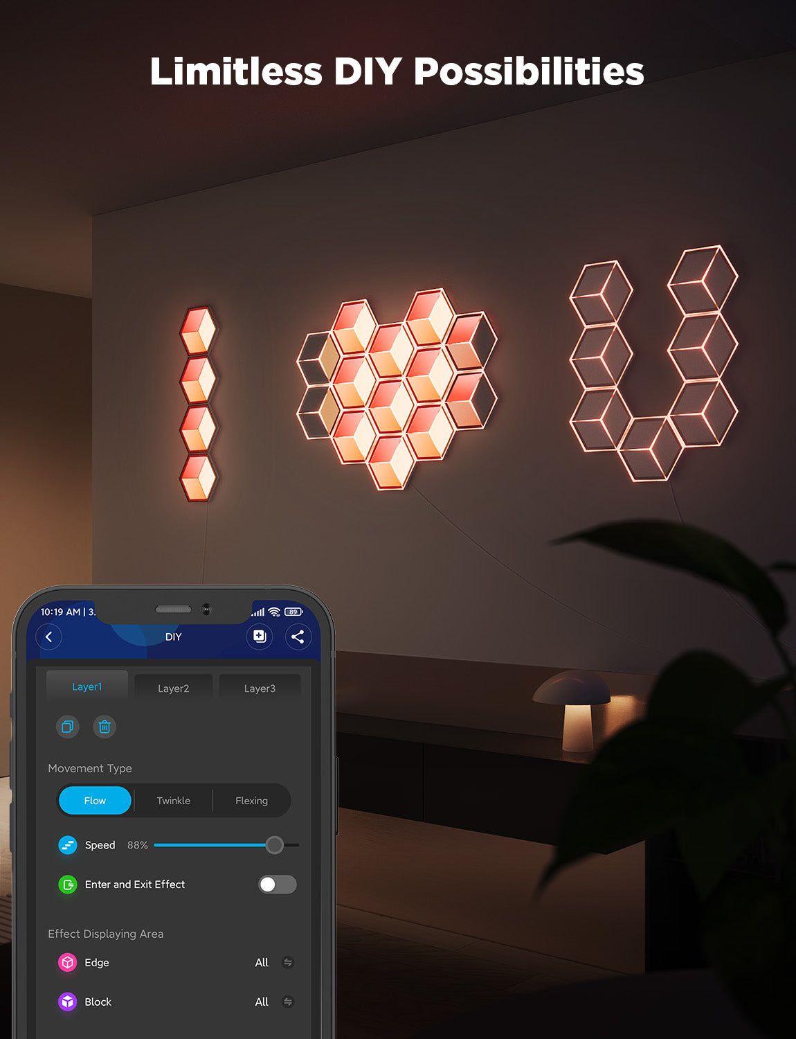Refurbished Govee Glide Hexagon Light Panels Ultra