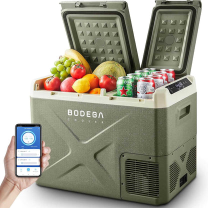 BODEGA cooler 12 Volt Car Refrigerator 26/32/42/53qt Portable Freezer Green