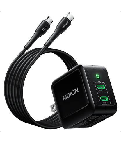 MOKiN 67W GaN USB-C Charger Foldable Wall Charger