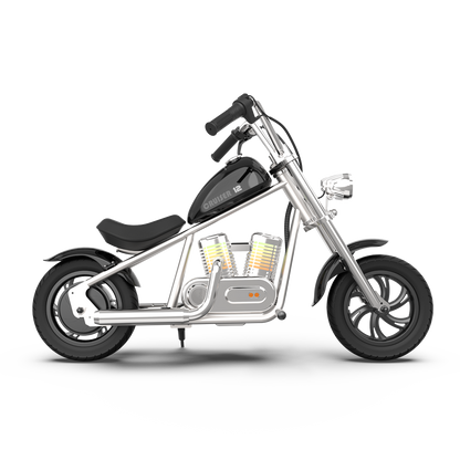 Electric Mini Bike Motorcycle with Bluetooth Speaker and APP for Kids - Cruiser 12 Plus Chrome