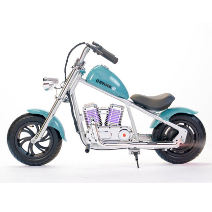 Electric Mini Bike Motorcycle with Bluetooth Speaker and APP for Kids - Cruiser 12 Plus Chrome