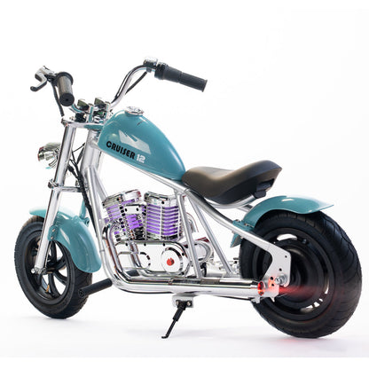 Electric Mini Bike Motorcycle with Bluetooth Speaker and APP for Kids - Cruiser 12 Plus Chrome