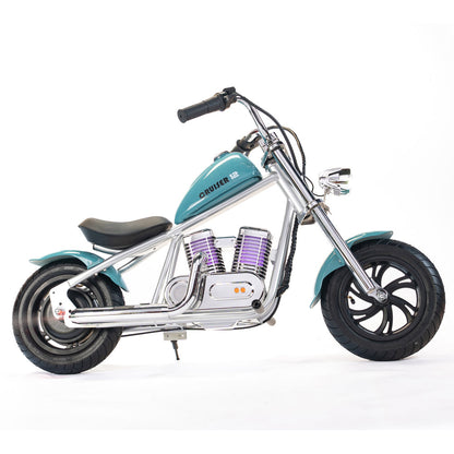 Electric Mini Bike Motorcycle with Bluetooth Speaker and APP for Kids - Cruiser 12 Plus Chrome