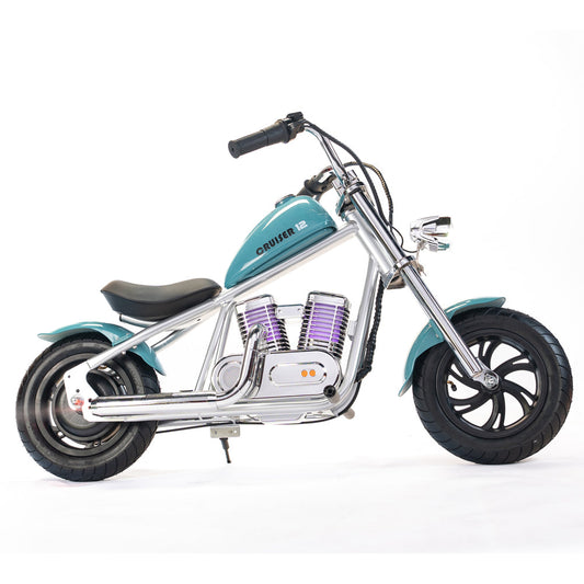 Electric Mini Bike Motorcycle with Bluetooth Speaker and APP for Kids - Cruiser 12 Plus Chrome