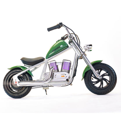 Electric Mini Bike Motorcycle with Bluetooth Speaker and APP for Kids - Cruiser 12 Plus Chrome