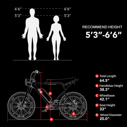 E Bike Herren Damen Elektrofahrräder Macfox X1S - Cityräder Ebike mit 48V 10.4Ah Batterie, 20 * 4.0 Zoll, 25km/h, Reichweite bis zu 61km