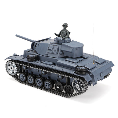 RC Tank Heng Long 3848-1 Germany Panzer III 1/16 Upgrade Metal RC Tank toys