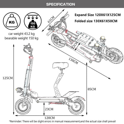 iENYRID ES20 Electric Scooter with 2400W Peak Motor, Dual Motor Scooter with 55km/h Speed, 48V 20Ah Battery, 60 Km Long Range, Max Load 150 Kg