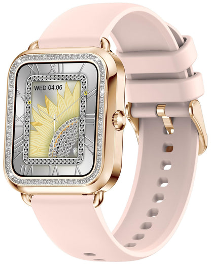Womens Smart Watches for Android iOS(Make Calls), Fitness Tracker with Heart Rate Blood Pressure Monitor Sleep Tracker Diamonds Designer Smartwatch