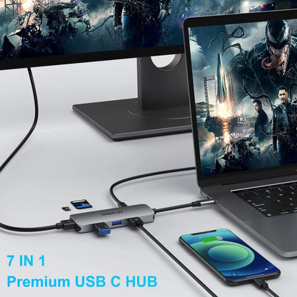 MOKiN 7‑in‑1 Multiport USB‑C Hub Mac Dongle