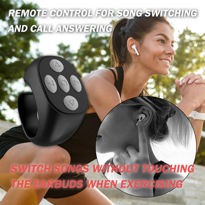 Findtime Tik Tok Scrolling Ring Phone Stand Fingertip Wireless Bluetooth Remote Control Tiktok Scroller Ring Bluetooth Page Turner Compatible with iOS Android