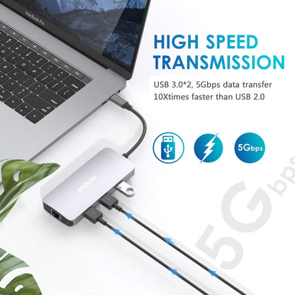 MOKiN 9‑in‑1 USB‑C Adapter for MacBook Pro/Air