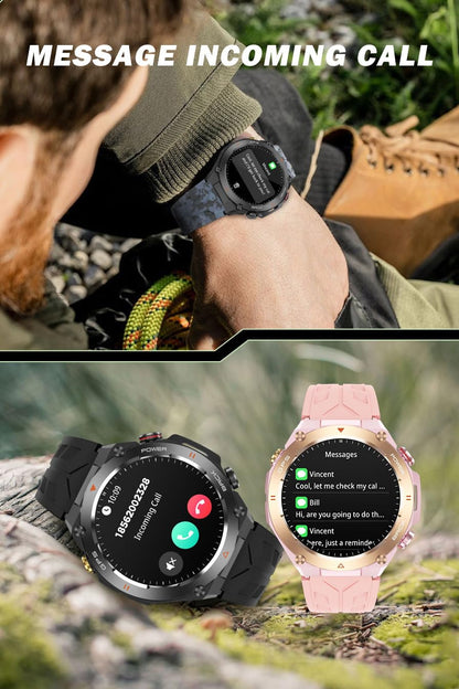 Smart Watch Answer/Make Calls GPS Tracker Message Notification Smartwatch Compass Altitude Barometer Heart Rate Monitor Waterproof Smart Watches for Men