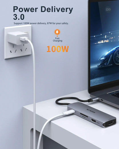 MOKiN 8 IN 1 USB-C to Dual HDMI Docking Station