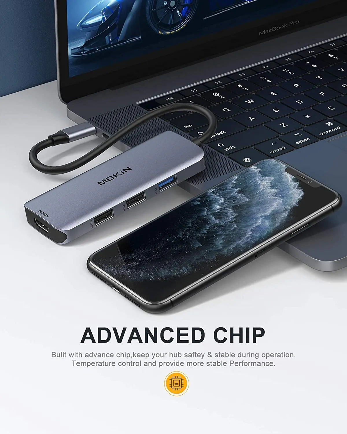 MOKiN 6 IN 1 Docking Station USB-C to Dual HDMI Adapter
