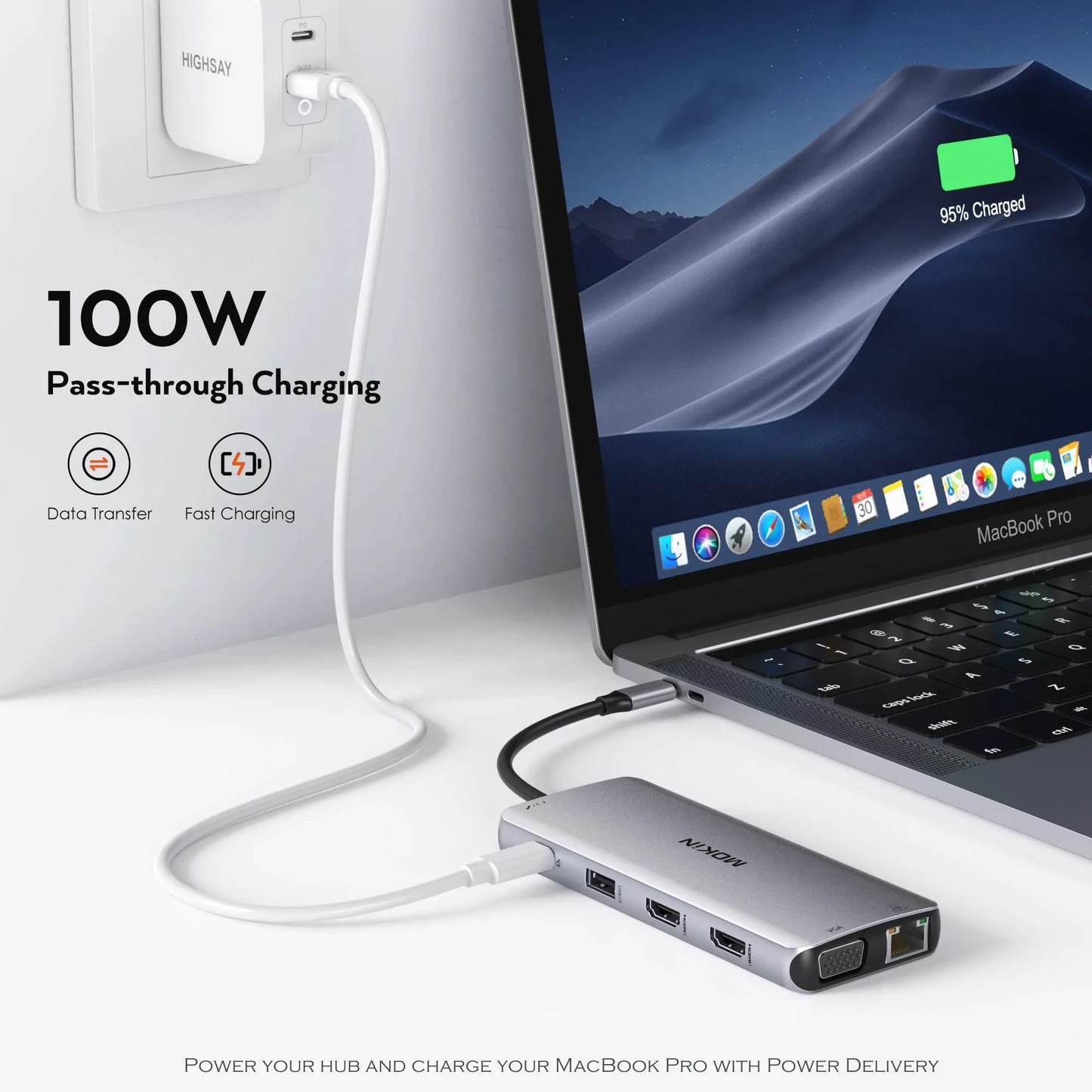 MOKiN 11 IN 1 Dual Monitor USB-C Docking Station with PD Charging
