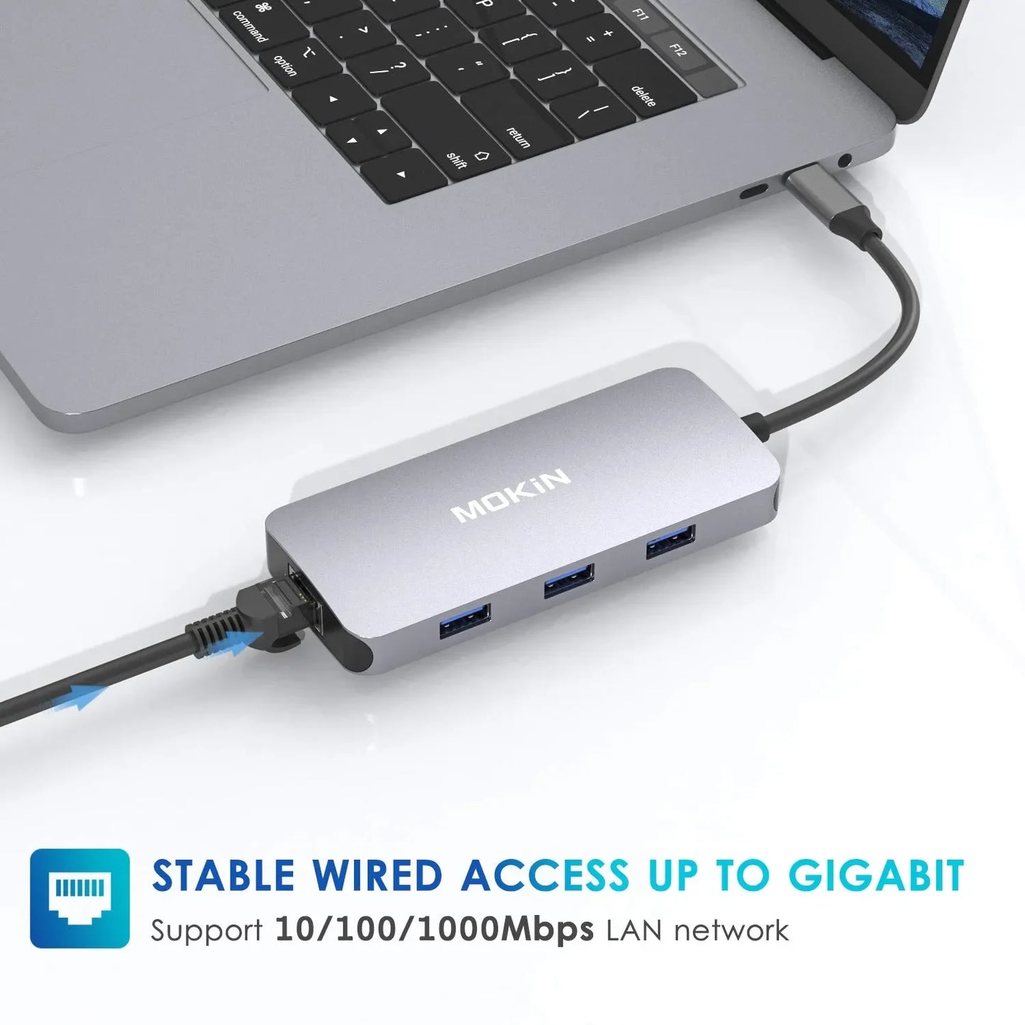 MOKiN 9‑in‑1 USB‑C Adapter for MacBook Pro/Air
