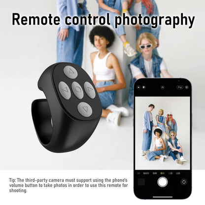 Findtime Tik Tok Scrolling Ring Phone Stand Fingertip Wireless Bluetooth Remote Control Tiktok Scroller Ring Bluetooth Page Turner Compatible with iOS Android