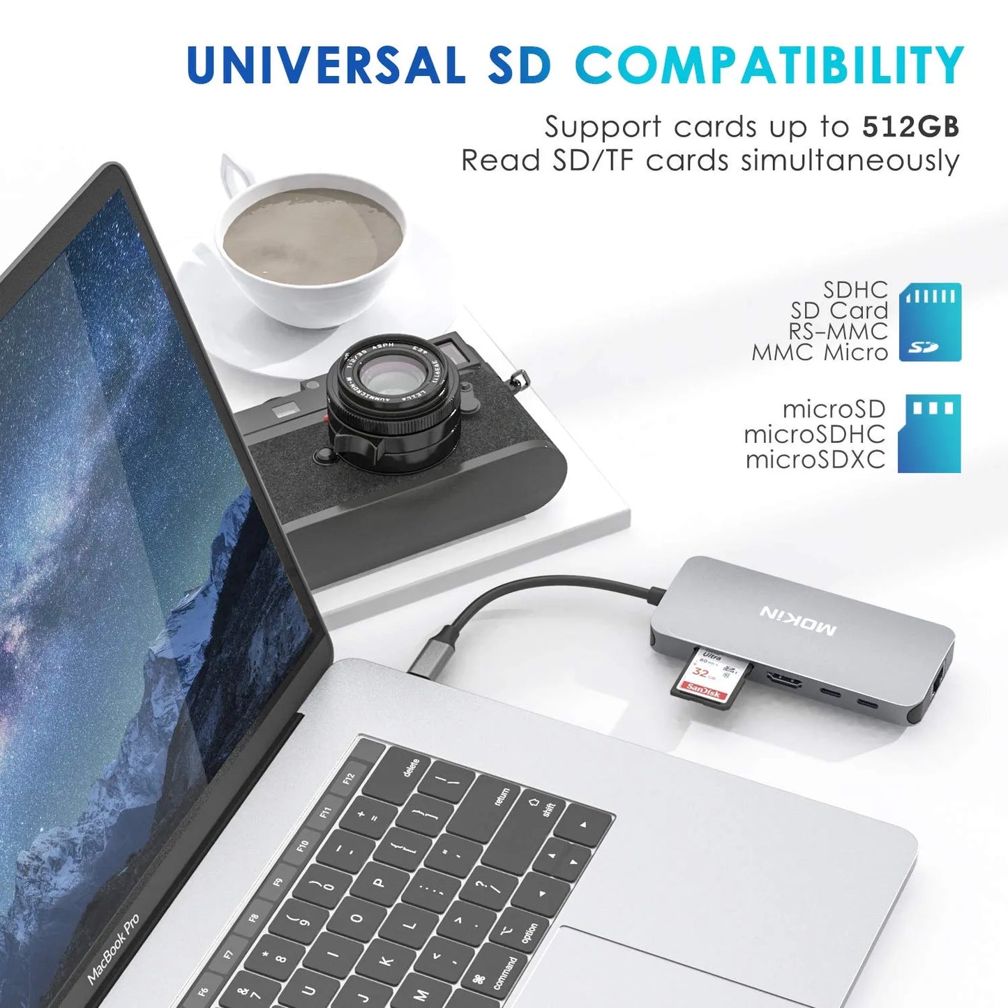 MOKiN 9‑in‑1 USB‑C Adapter for MacBook Pro/Air