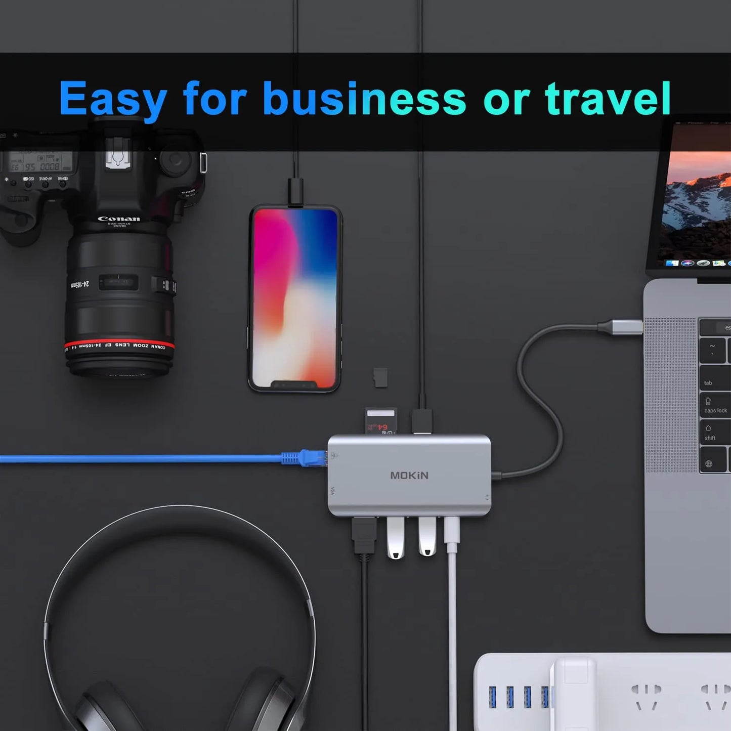 MOKiN 10 IN 1 Dual Display USB-C Hub with 4K HDMI