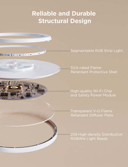 Govee 12 Inch RGBWW + RGBIC Smart Ceiling Light