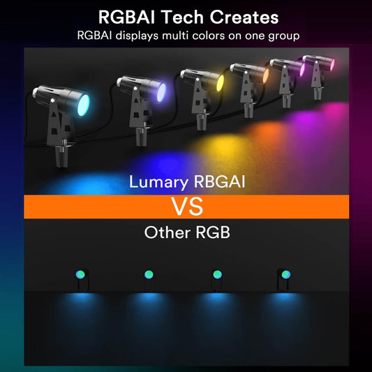 Lumary Smart LED Outdoor Landscape Lights RGBAI Spotlight (6 Pack)