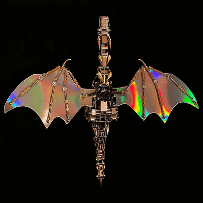 Kit de rompecabezas mecánico 3D de metal Fly Dragon con base 