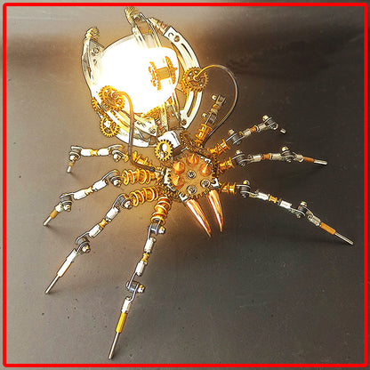 Lámpara de escritorio Steampunk de metal con forma de araña, kit de montaje DIY, 512 piezas