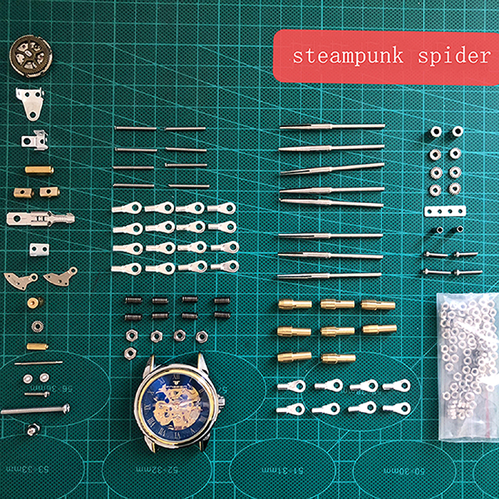 Kit de modelo de reloj de araña mecánico de metal 3D Steampunk para armar uno mismo