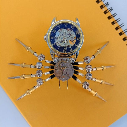 Kit de modelo de reloj de araña mecánico de metal 3D Steampunk para armar uno mismo