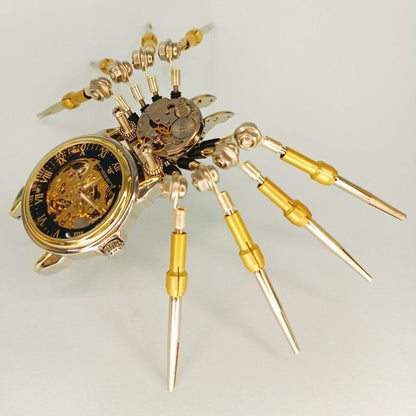 Kit de modelo de reloj de araña mecánico de metal 3D Steampunk para armar uno mismo
