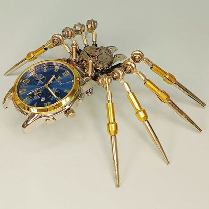 Kit de modelo de reloj de araña mecánico de metal 3D Steampunk para armar uno mismo