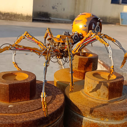 Kit de rompecabezas 3D de metal Steampunk DIY de araña dañada por la batalla