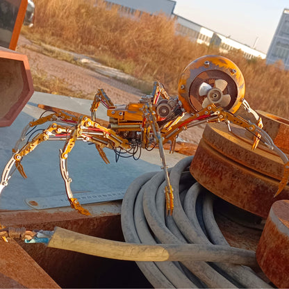 Kit de rompecabezas 3D de metal Steampunk DIY de araña dañada por la batalla