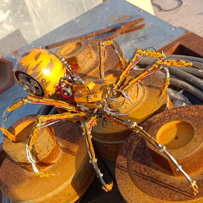 Kit de rompecabezas 3D de metal Steampunk DIY de araña dañada por la batalla
