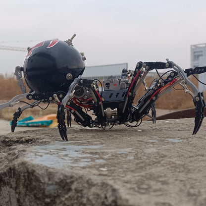 Kit de rompecabezas de metal Steampunk DIY de araña viuda negra trepadora, modelo grande