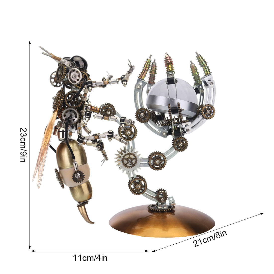 Kit de rompecabezas de modelo de escena múltiple 3D Steampunk Wasp con base