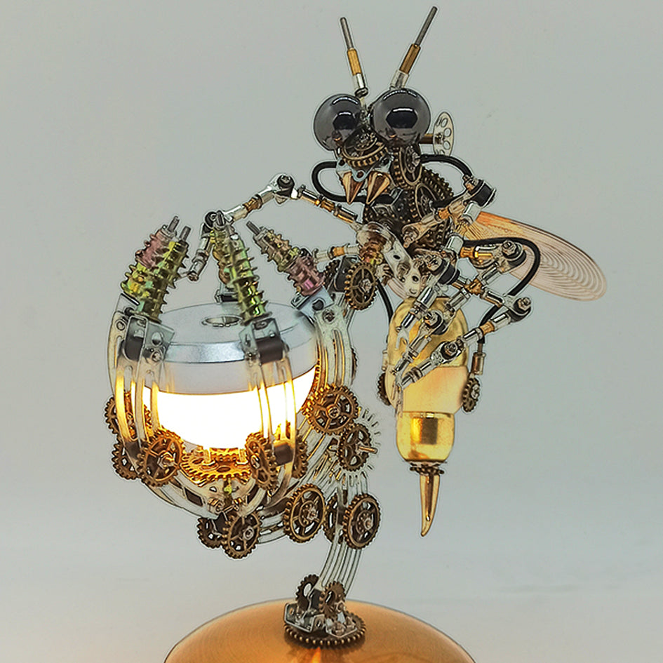 Kit de rompecabezas de modelo de escena múltiple 3D Steampunk Wasp con base
