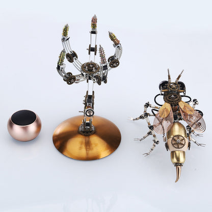 Kit de rompecabezas de modelo de escena múltiple 3D Steampunk Wasp con base