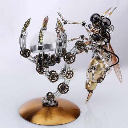 Kit de rompecabezas de modelo de escena múltiple 3D Steampunk Wasp con base