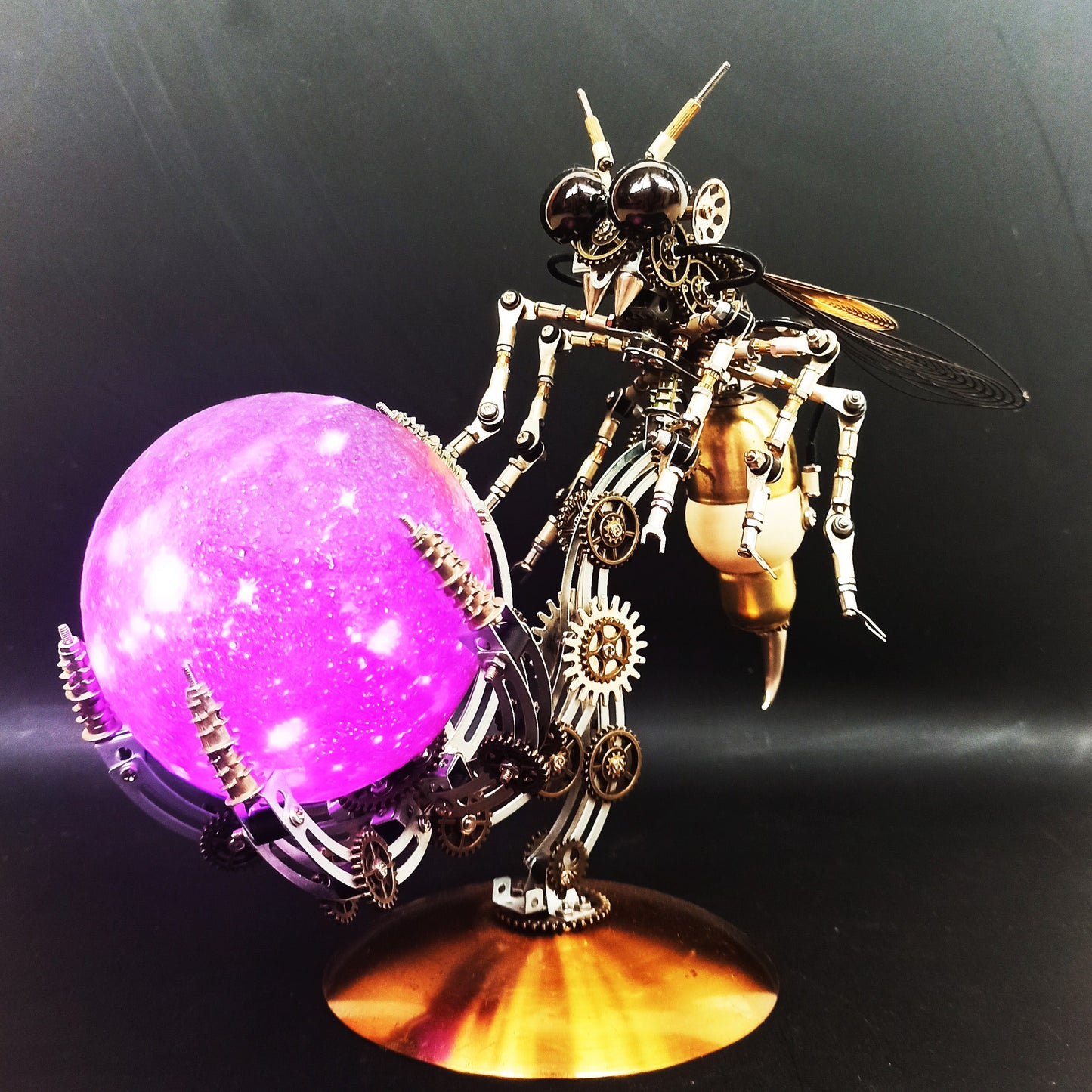 Kit de rompecabezas de modelo de escena múltiple 3D Steampunk Wasp con base