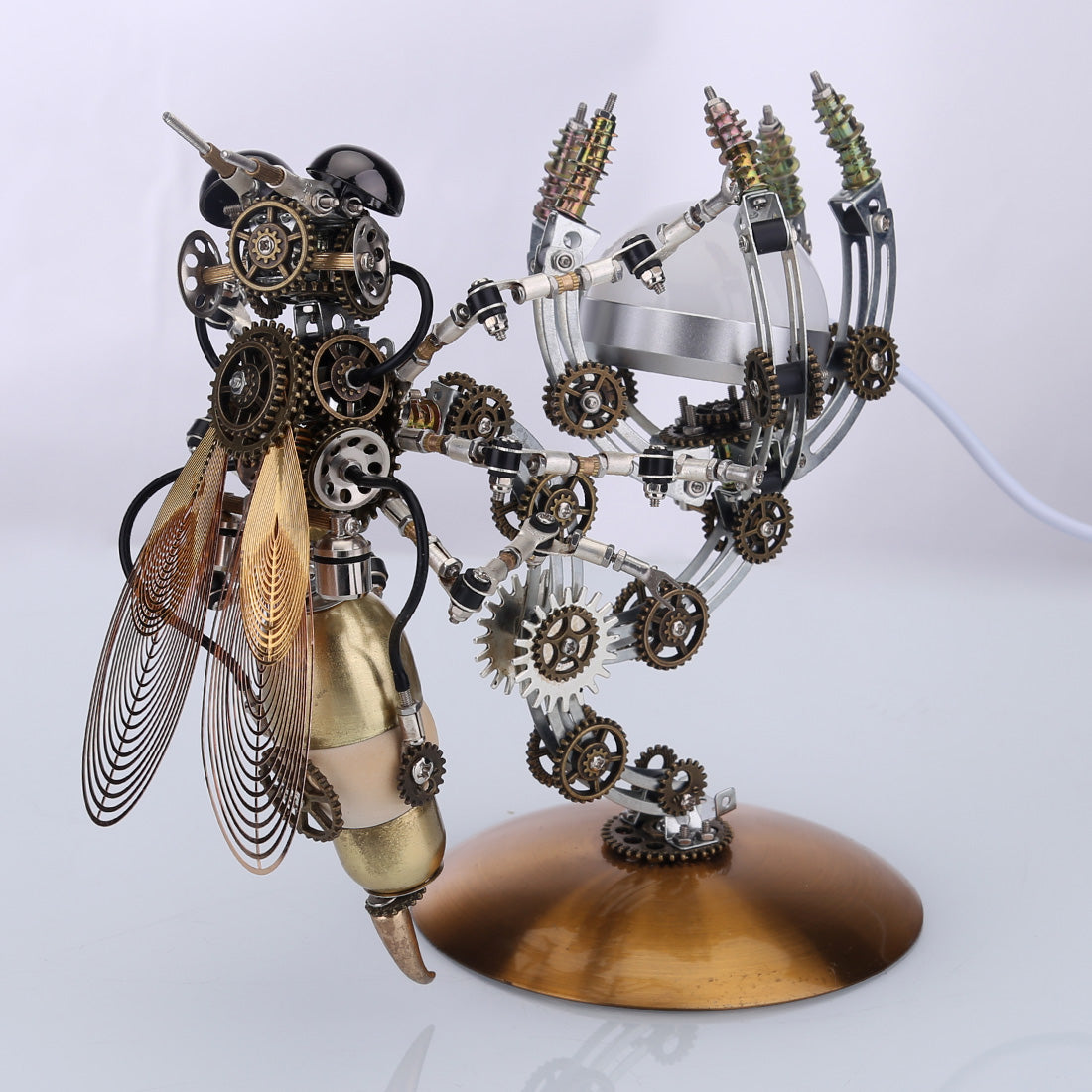Kit de rompecabezas de modelo de escena múltiple 3D Steampunk Wasp con base