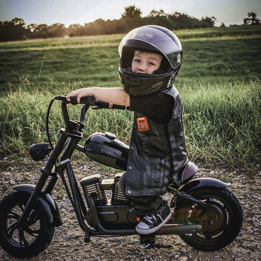 Mini Dirt Bike Electric Motorcycle for Kids (6+ Years) with Light, Speaker, Smoke Effect - Challenger 12 Plus