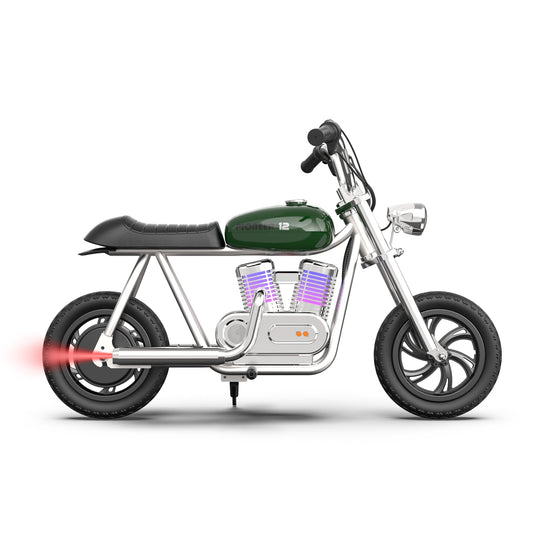 Mini Dirt Bike Electric Motorcycle for Kids with App, Lights, Smoke Effect, Speaker - Pioneer 12 Pro