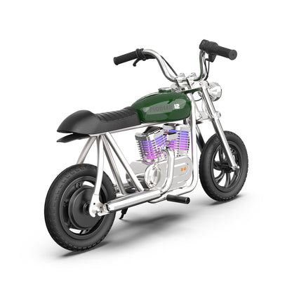 Mini Dirt Bike Electric Motorcycle for Kids with App, Lights, Smoke Effect, Speaker - Pioneer 12 Pro