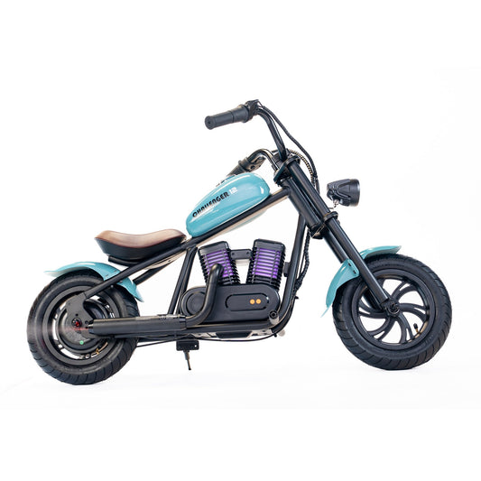 Mini Dirt Bike Electric Motorcycle for Kids (6+ Years) with Light, Speaker, Smoke Effect - Challenger 12 Plus