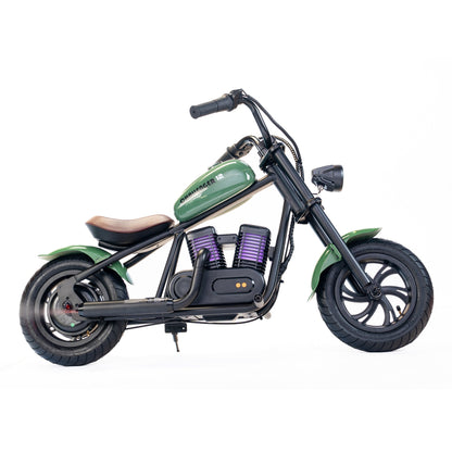 Mini Dirt Bike Electric Motorcycle for Kids (6+ Years) with Light, Speaker, Smoke Effect - Challenger 12 Plus